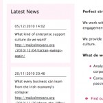 cultureship.com - integrated Twitter feed