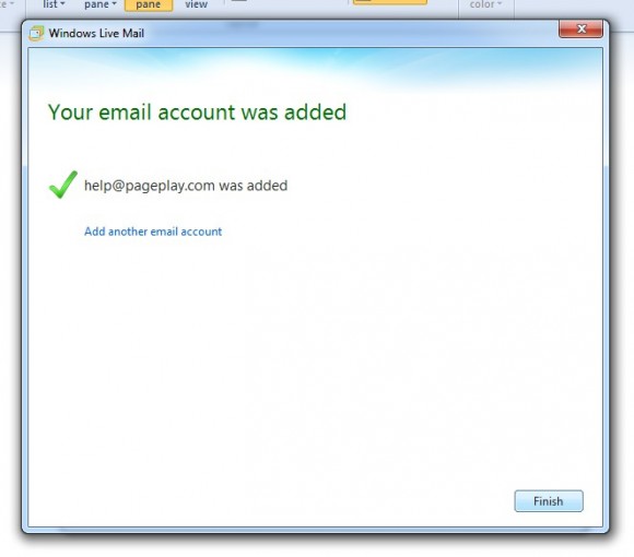 Your email account was added