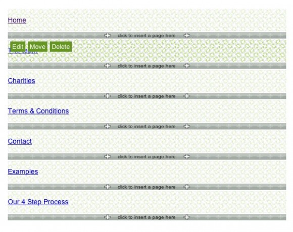the old PagePlay sitemap