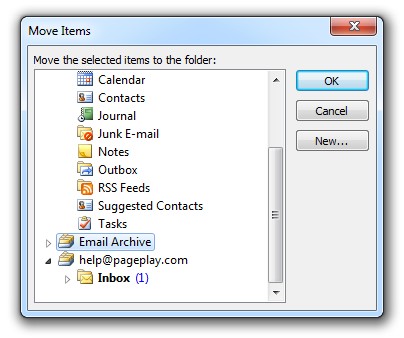 Archiving Emails In Outlook 2010 | PagePlay