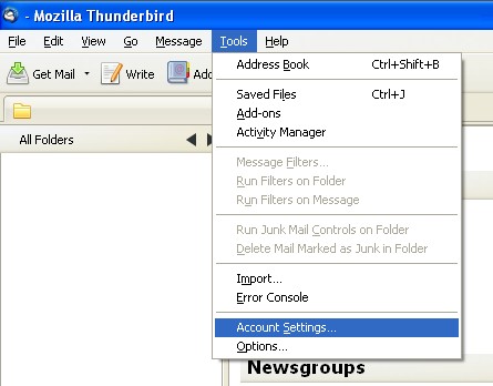 mozilla thunderbird email login