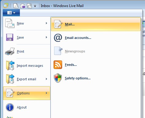 windows live mail archiving