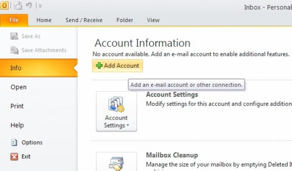 set up outlook email