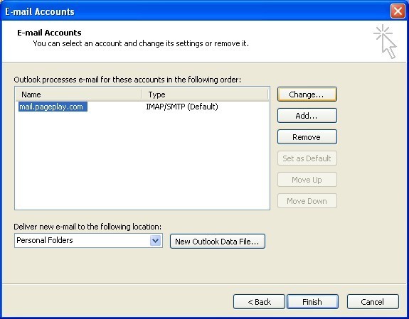 how do i set up two email accounts in outlook