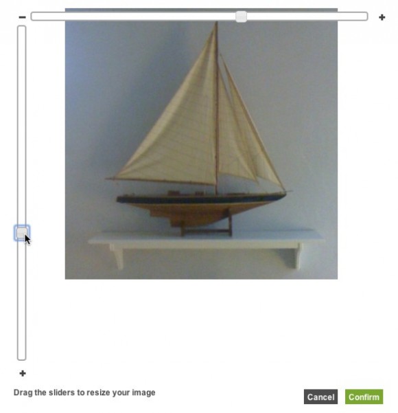 change photo size in pageplay