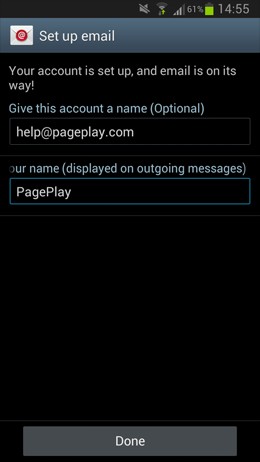 Android screenshot - Optional name settings