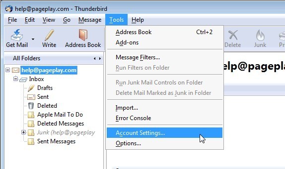 thunderbird mail server