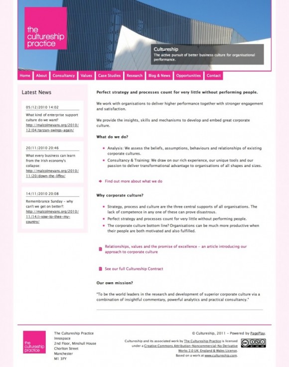 screenshot of cultureship.com