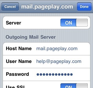 outgoing mail server iphone